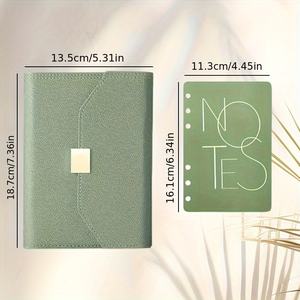 Funda de Cuero PU Premium para Cuaderno de Negocios - Funda con Múltiples Bolsillos para Hojas Sueltas, Ideal para Regalos Corporativos y de Oficina - Product Image 5