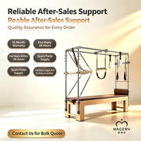 Reformer Cadillac de Pilates de Luxe Premium pour Femmes, en Bois d'Érable/Chêne, Réglable et Durable, pour la Santé, pour la Maison et les Studios Commerciaux |   MAGERV