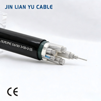 Câble en aluminium XLPE YJLV, conducteur souple recuit, utilisation industrielle et de construction, tension nominale 0,6/1KV, installation facile, CE ROHS