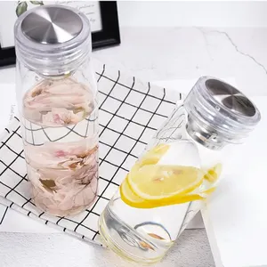 2024 Manufacturer Latest Product 350ml 450ml Drinking Bottle Simple Pattern Custom Glass Water Bottles