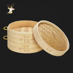 10cm to 30cm bamboo food steamer wholesale Chinese mini bamboo dim sum food steamer