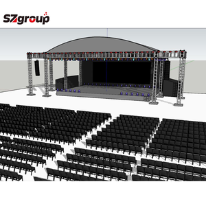 전문 공장 탄생 아크 지붕 트러스 이벤트 무대 제작 된 볼트 장착 직사각형 알루미늄 디스플레이 내구성 알루미늄 합금 - Product Image 1