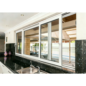 Fenêtre coulissante horizontale en PVC, <span class=keywords><strong>double</strong></span> <span class=keywords><strong>vitrage</strong></span>, insonorisée, antivol, à haute efficacité énergétique, pour appartement et escalier - Product Image 2