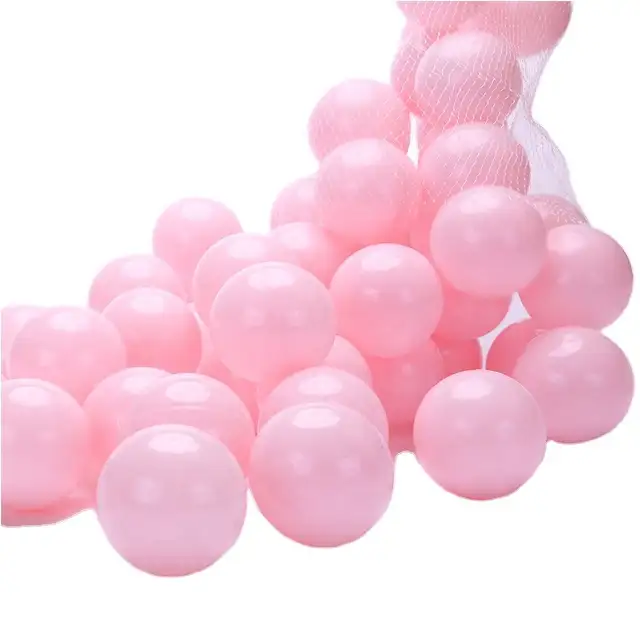 الجملة لطيف البلاستيك المحيط نفخ البلاستيك الوردي 7 سنتيمتر كرة أطفال كرات الحفرة للحزب كرات الحفرة