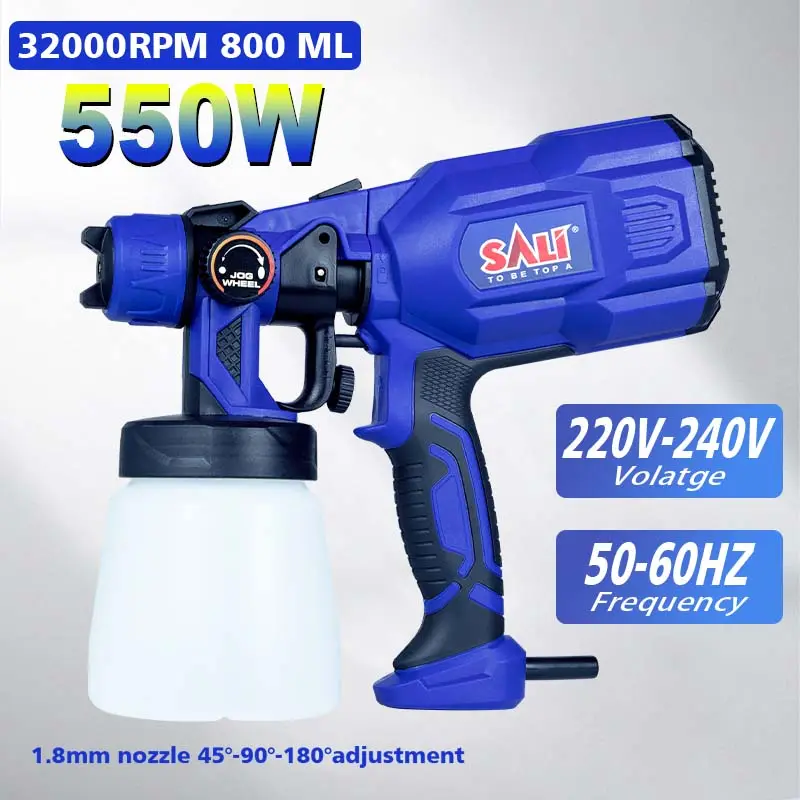 Sali 550w 1.8mm puzzle spray gun high volume power quick finish portable electric paint spray gun