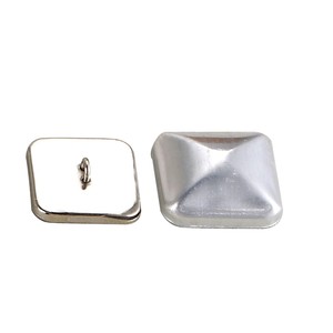 Heart Shaped Leather Covered <b>Buttons</b> Silver Gray SDH0173 Hardware Accessories - Product Image 4