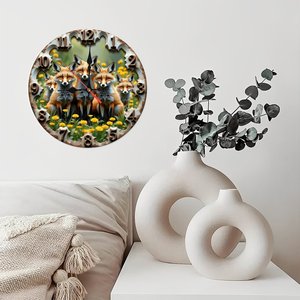 Reloj de Pared de Madera de 25x25cm para un Amante del Vino con Diseño de Gravina o Botella - Product Image 4