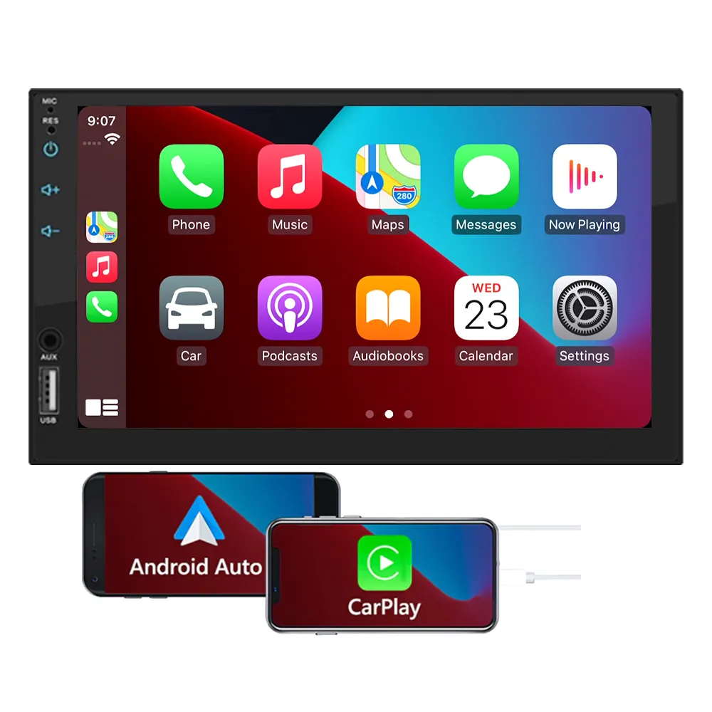 Factory Dropshipping Quad-core Android 10.0 Double Din DSP Carlay 7 inch touch screen Car GPS navigation system