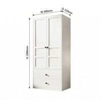 Armoire en acier à grande capacité, 2 portes et 2 tiroirs, sans odeur, fabrication directe d'usine, support OEM/ODM