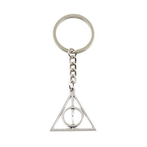 Porte-clés pendentif rotatif Triangle des Reliques de la Mort, personnage <span class=keywords><strong>Harry</strong></span> <span class=keywords><strong>Potter</strong></span>, bijoux, collier, porte-clés - Product Image 1