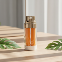Nouvelle Arrivée Flacons Pompe Airless à Double Chambre en ABS et PP pour Sérums et Crèmes Visage, avec Bouchon à Vis, 300ml