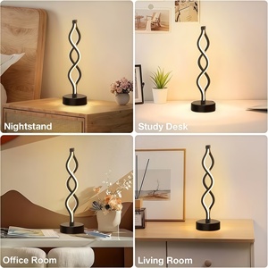 <b>USB</b> Powered Creative LED Table <b>Lamp</b>, Spiral Musical Note Heart Curved Desk Light, Modern Art Atmosphere <b>Lamp</b> For Home Decor - Product Image 5