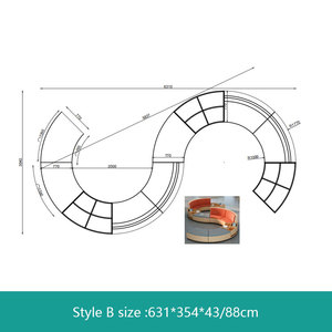 Ghế cho thư viện trường học thư viện đồ nội thất sofa đặt phòng đọc sách tủ sách s-hình dạng lớn hiện đại cắt ghế sofa bộ - Product Image 2