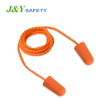 Bouchons d'oreilles jetables en mousse PU souple avec méthode d'insertion par poussée et cordon pour dormir