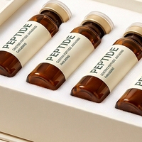 Boîte rigide en carton blanc magnétique personnalisée pour flacons de peptides, 6 flacons, avec insert en mousse et logo estampé à chaud en or