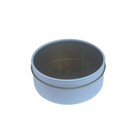 Boîte en fer-blanc pour bougie de thé, petite boîte ronde en argent or avec fenêtre en PVC transparent pour décoration de bougie
