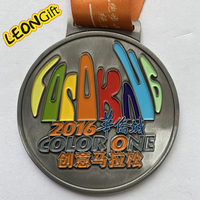 Leon Metal Gift Prix personnalisé Médailles de match sportif et lanière Médailles de boxe Sport Gymnastique Médaille de danse sur mesure avec ruban