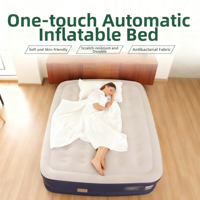 Lit superposé gonflable avec pompe intégrée, très bien noté, matelas pneumatique gonflable pour le camping, en vente