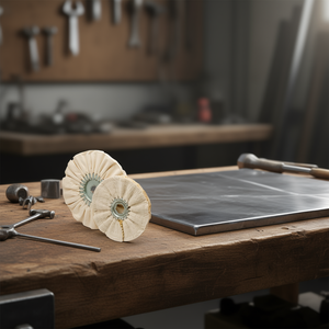 Disques de polissage ventilés Fervi, tampons de polissage en coton de 150 mm pour métal et bois - Product Image 3