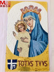 โมเสคแก้วหินอ่อนสไตล์ไบแซนไทน์ภาพจิตรกรรมฝาผนังและผนังพื้นหลังทำด้วยมือ - Product Image 2