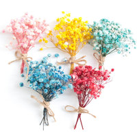 Bouquet de Petites Fleurs Séchées Naturelles, Véritable Toucher, Pampas et Palmiers Conservés, pour Décoration de Maison et Mariage - Vente en Gros