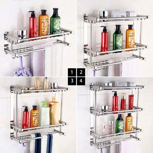 Hot Sale Stainless Steel Rotatable Towel Rack Wall Mounted Multi-layer Storage Organizer Modern Design 50-60cm Apartment Fashion - Product Image 5