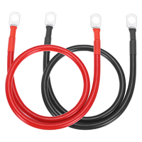 Câble batterie-onduleur 6AWG OFC isolé PVC avec bornes à anneau 3/8 po rouge et noir CE pour onduleur de puissance 1000W-1500W pour camping-car