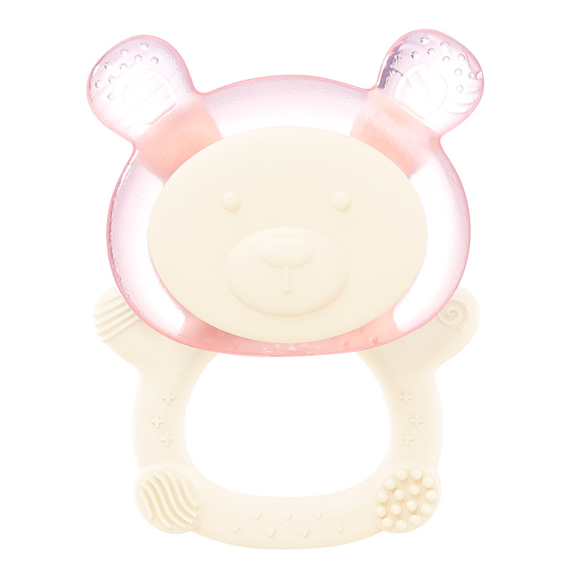 Jouet de dentition rempli d'eau en forme d'ours (Joy Pink)