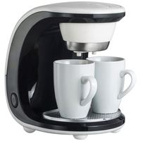 Machine à café électrique à filtre entièrement automatique 0,3 L pour 2 tasses, en porcelaine, pour usage commercial et domestique, avec prise allume-cigare