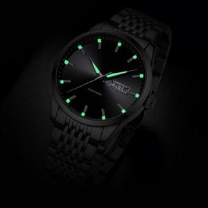 Relojes Mecánicos de Oro al por Mayor para Hombre, Relojes de Pulsera Automáticos de Moda, Reloj de Lujo con Doble Fecha, Resistente al Agua - Product Image 6