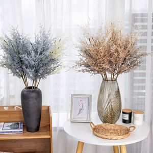 CallaFloral Herbe artificielle en forme de racine de fougère, branche unique, vert, marron clair, marron foncé, en plastique, pour décoration intérieure, mariage et artisanat - Product Image 1