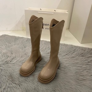 Bottes longues pour femme Printemps 2026, extensibles, coupe ajustée, talon épais, bout carré, mi-mollet, hauteur genou, style équestre - Product Image 5