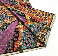 Kain Batik Afrika 100% Katun Tenun Bubble, Benang Carded, Berat Sedang 120gsm, Polos 6 Yard, Kain Afrika Terbaru