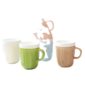 Support à thé et café blanc en céramique avec motif mignon en relief, en <span class=keywords><strong>laine</strong></span> - Product Image 2