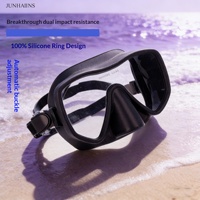 Masque de plongée à lentille unique en verre trempé intégré avec protection nasale, anti-buée et anti-rayures, nouveau style transfrontalier, vente en gros