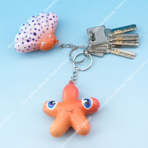 12 Estilos Novedosos de Llaveros de PU Suaves y Blandos de 8cm con Diseño de Vida Marina, de Levantamiento Lento, para Niños - Product Image 5