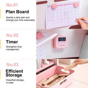 Vente en gros d'ensemble <span class=keywords><strong>bureau</strong></span> et chaise ergonomiques pour enfants réglables en hauteur avec étagère meubles de maison table d'étude en bois pour enfants - Product Image 4