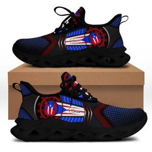 Zapatillas de baloncesto para hombre con etiqueta privada personalizada Bandera de <span class=keywords><strong>Puerto</strong></span> <span class=keywords><strong>Rico</strong></span> zapatillas de baloncesto transpirables de diseñador de lujo zapatillas de exterior al por mayor - Product Image 1