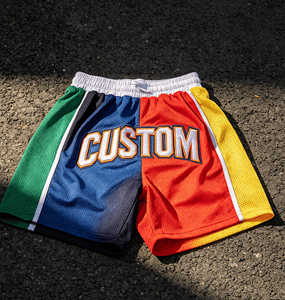 Shorts de sport vintage personnalisés pour hommes, taille élastique, respirants, 100 % polyester, pour l'été, la gym et le basketball - Product Image 5