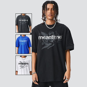 เสื้อยืดผู้ชายรุ่นเฮฟวี่เวตสำหรับชายและหญิงเสื้อยืดคอตตอน100% ทรงโอเวอร์ไซส์ผ้าถักลายตัวอักษรทรงสั้นโลโก้ตามสั่ง - Product Image 2