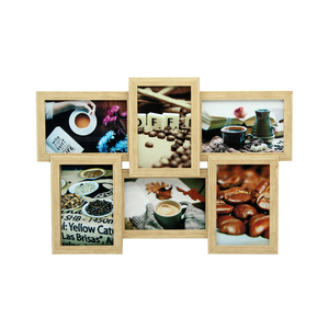 Jinn Home <strong>Large</strong> Wall Decoration Eco-Friendly 4 Color Wooden Photo <strong>Frame</strong> 6 PCS 10x15cm Poster Gallery <strong>Collage</strong> Art Customized Logo - Product Image 1