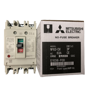Disjoncteurs en boîtier moulé Mitsubishi d'origine, neufs, série NF/NV, NF63-HV 3P 63A, unité de déclenchement numérique, capacité de coupure 75kA - Product Image 2
