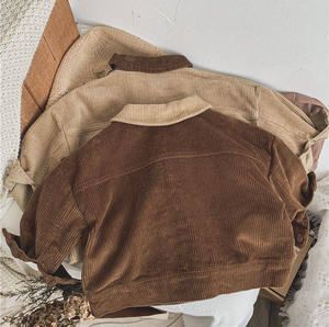 Manteau en velours côtelé pour garçon et fille, style japonais rétro Simple, vestes amples pour le printemps - Product Image 4