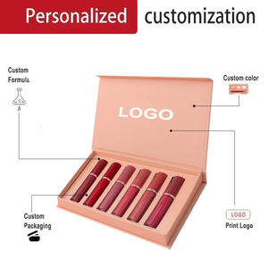 Ensemble de 6 rouges à lèvres liquides mats, longue tenue, anti-transfert, imperméables, ne se décolorent pas - Product Image 1