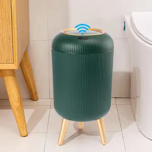 3 Gallon Automatic Bathroom Trash Can Motion Sensor Kitchen Garbage Can Plastic Electric Smart Garbage Bin Waste Basket