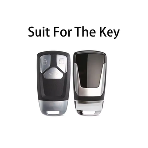 Porte-<span class=keywords><strong>clés</strong></span> et coque de protection en TPU à motif diamant de luxe <span class=keywords><strong>pour</strong></span> clé de voiture Audi A4/A4L/Q5/Q5L/A3/Q7/TT/TTS/8S/B9 2023-2024 - Product Image 2