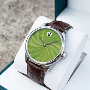 Reloj Mecánico para Hombre con Esfera Guilloché, Acero Inoxidable, Cristal de Zafiro, Personalizable, Movimiento Automático de Hora Saltante - Product Image 1