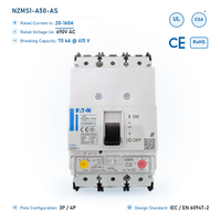 Disjoncteur magnéto-thermique Eaton NZM 50A 3P 70kA 400V AC 50/60Hz pour tableau de distribution