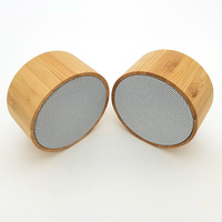 Mini Altavoz Inalámbrico Portátil con Diseño de Madera de Bambú, con Carga Inalámbrica para Computadora y Teléfono Móvil, Altavoz de Audio Digital