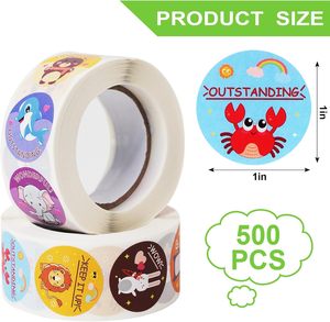 2 Rolls <b>Reward</b> <b>Stickers</b> for Kids Classroom,1000 Pieces Motivational <b>Stickers</b> for Teacher School Home Office and Party - Product Image 3